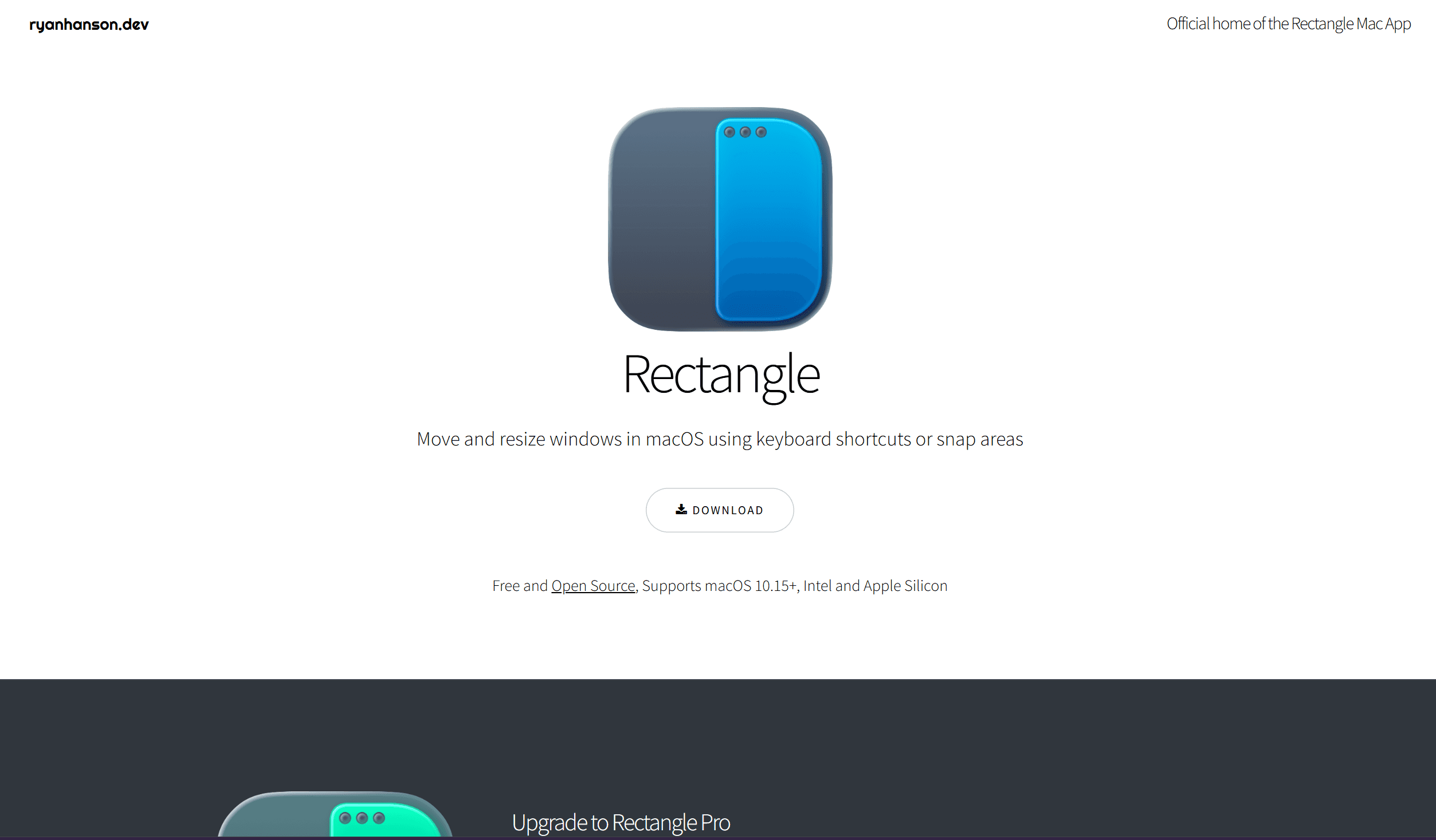 Rectangle window manager snapping two windows side by side on Mac