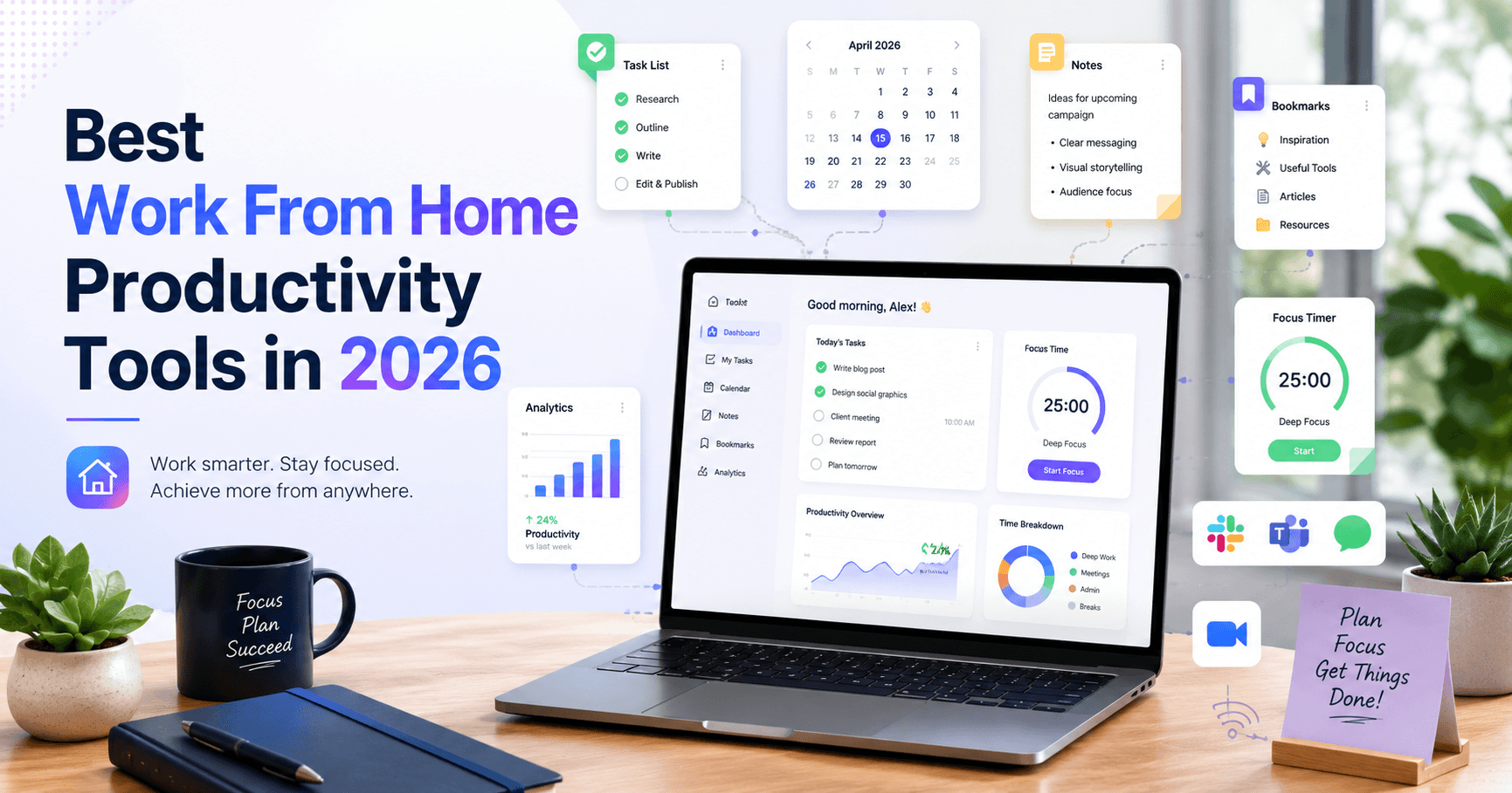 10 best work from home productivity tools in 2026