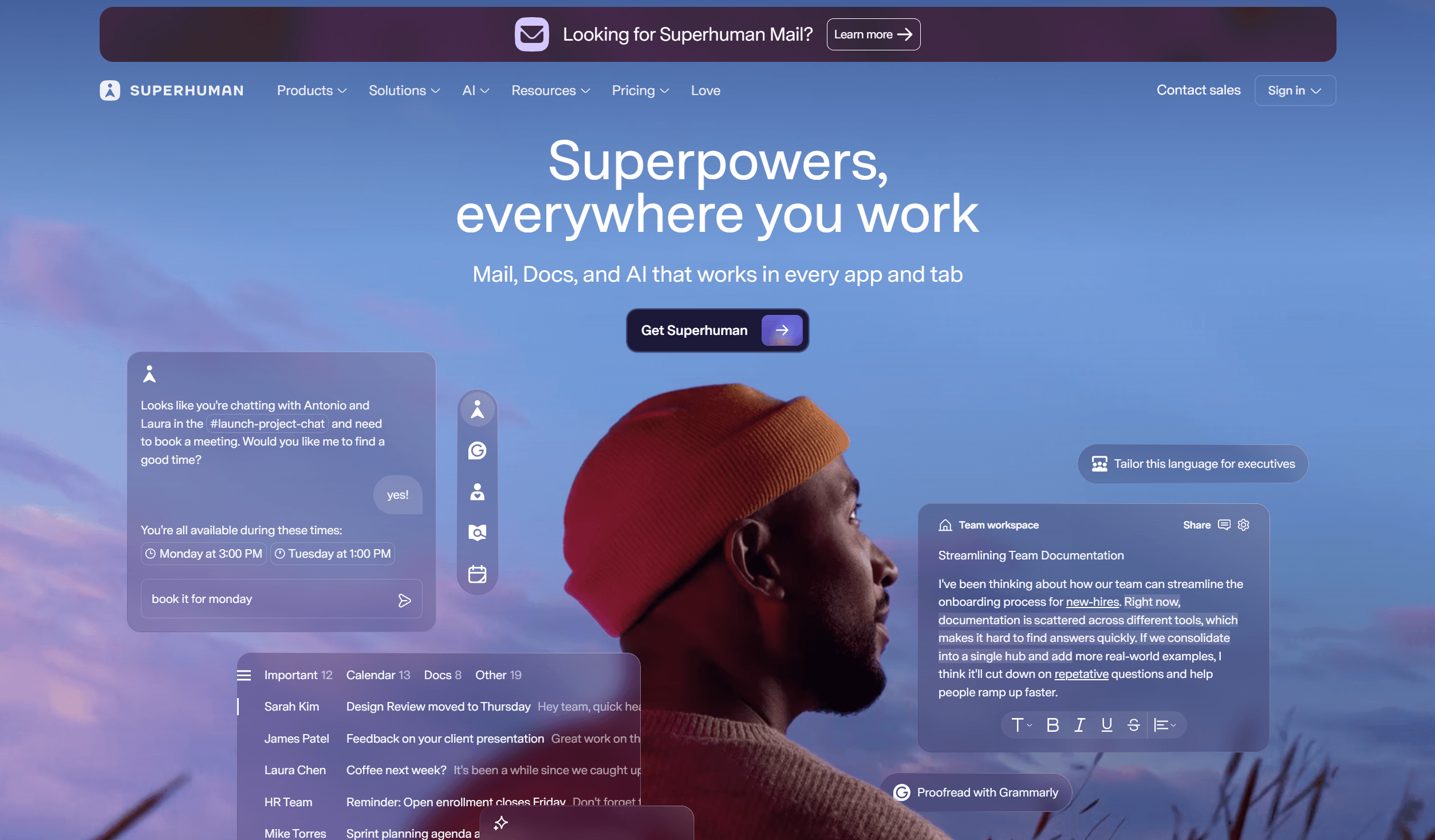 Superhuman email client optimized for keyboard-first speed