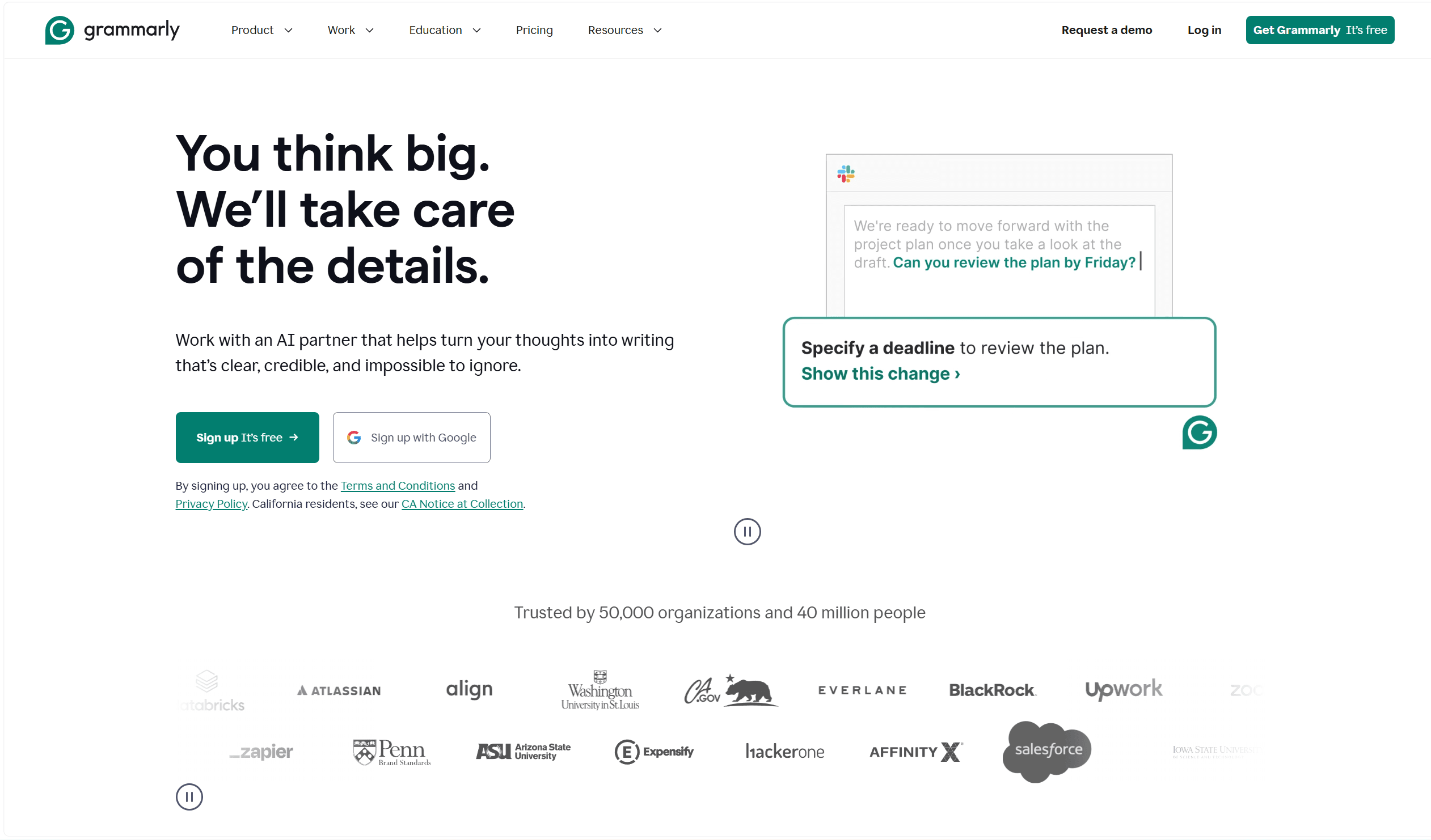 Grammarly Chrome extension checking writing in the browser